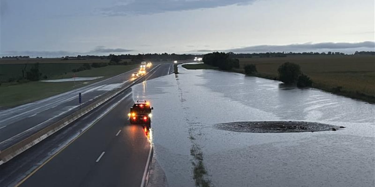 Kansas Turnpike back open after flooding in Wellington