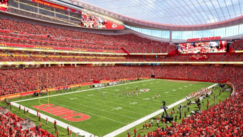 Artist rendering of Chiefs new stadium.