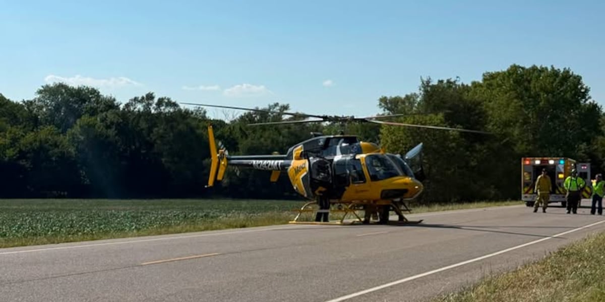 Motorcyclist critical after crash northwest of Hesston