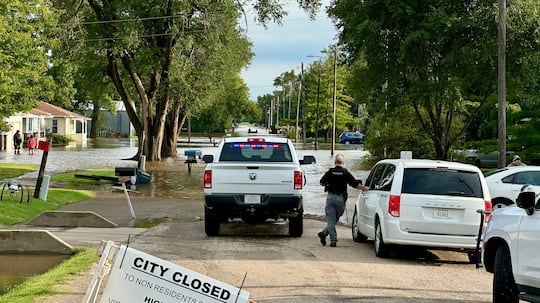 Parts of central Kansas received up to 10 inches of rain on Monday, including the town of...