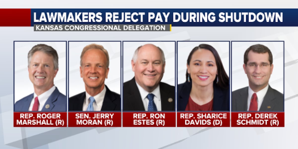Kansas congressional delegation refuses pay during government shutdown