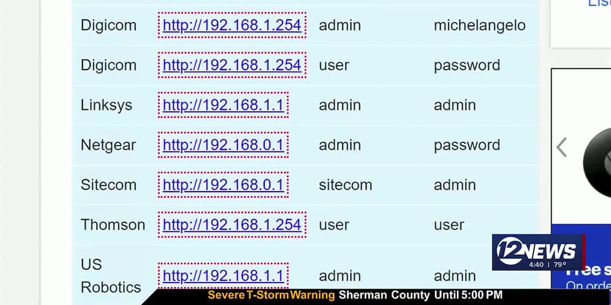 Admin Password Example Router What the Tech? Router Passwords