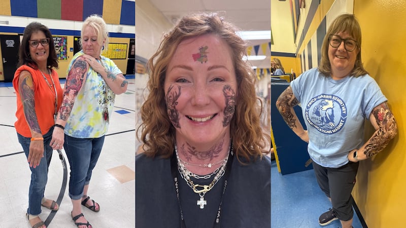 Elementary school raises $1,500 for people fighting cancer with 'Tattoo a Teacher'