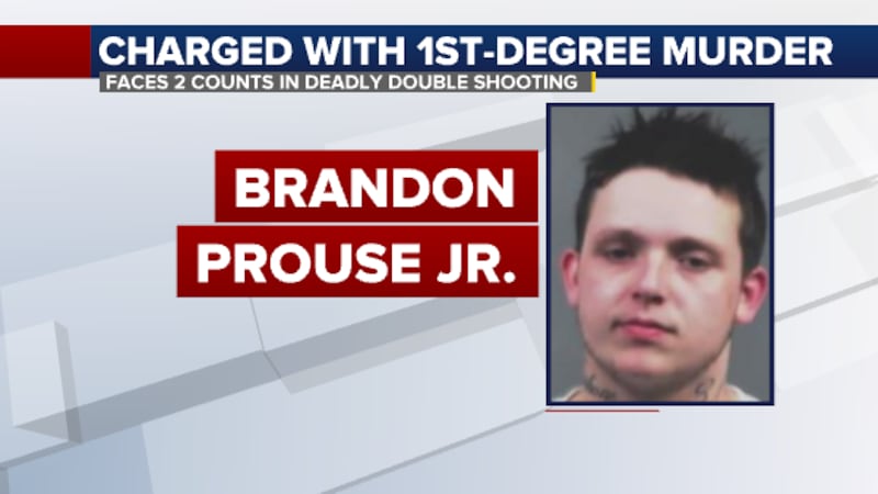 Brandon Prouse Jr. is charged with two counts of first-degree murder in the Feb. 13 killings...