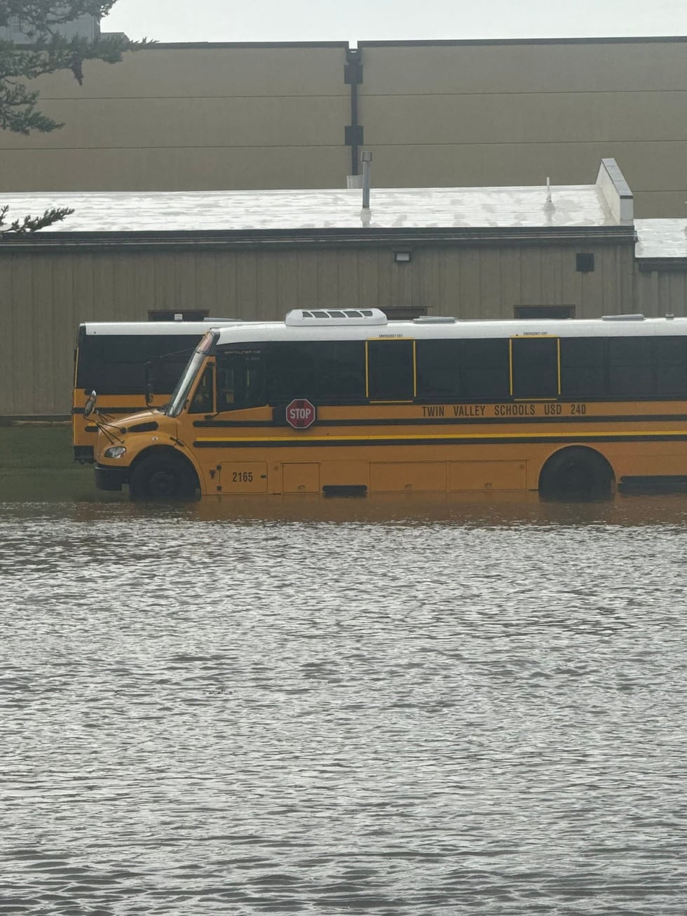 Parts of central Kansas received up to 10 inches of rain on Monday, including the town of...