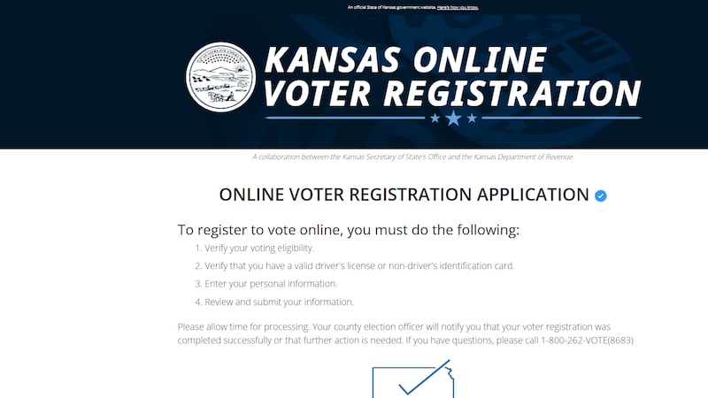 The Kansas Online Voter Registration is now available following a systems outage.