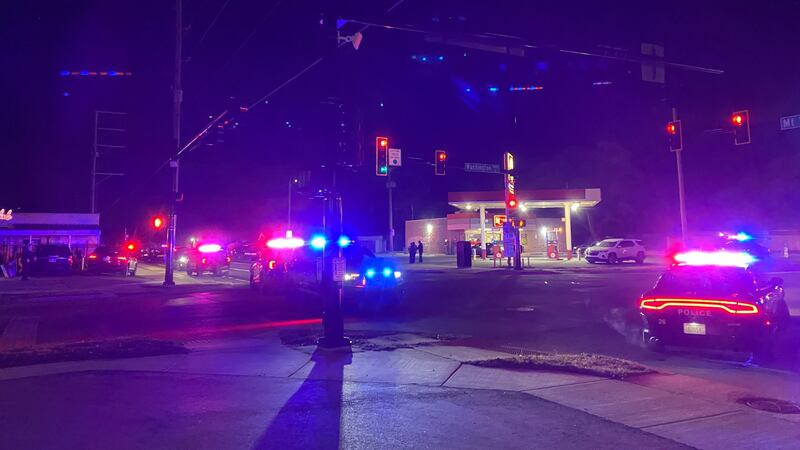Wichita police respond to a deadly hit-and-run in which a vehicle hit a pedestrian at Mount...