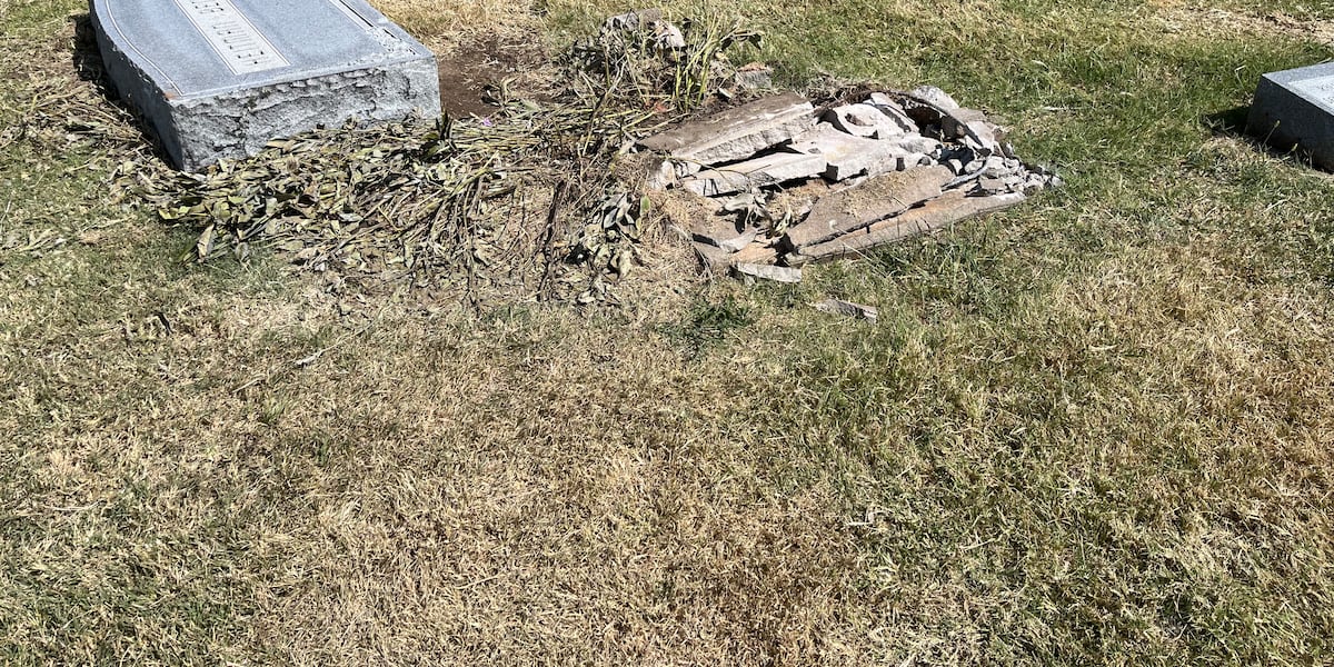 Headstones destroyed at El Dorado cemetery, police seek help finding suspect