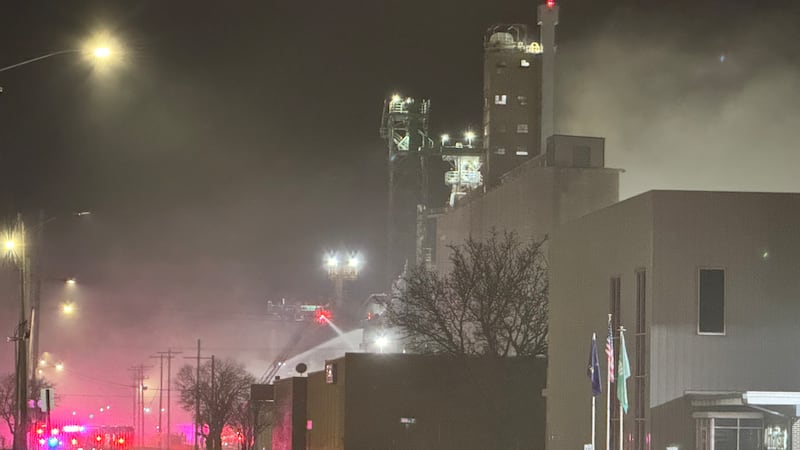 The fire broke out Monday evening.