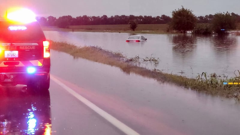 Several vehicles were swept off the road the Kansas Turnpike in Sumner county early Sunday due...