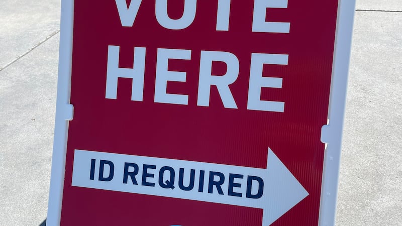 Generic photo of a "Vote here" sign, to be used for elections in Sedgwick County, Kansas