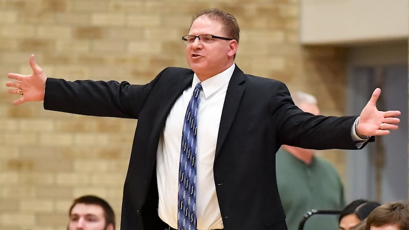 Mar 6, 2020; Wichita, Kansas, USA; during during a 5A Sub-State matchup between Kapaun and...