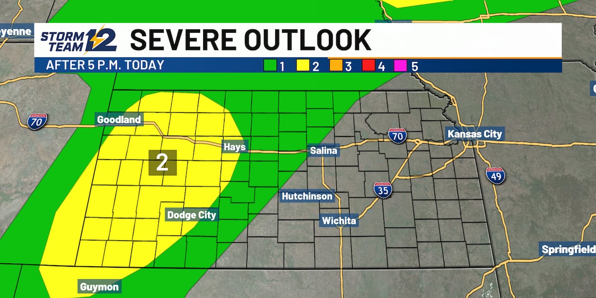Western Kansas storms; heating up