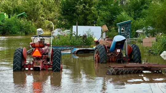 Parts of central Kansas received up to 10 inches of rain on Monday, including the town of...