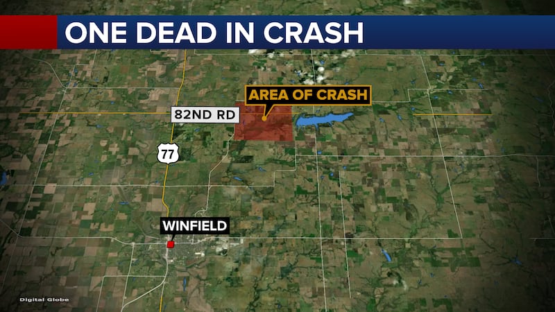 Cowley County dispatch said the crash happened in the 13000 block of 82nd Road, northeast of...