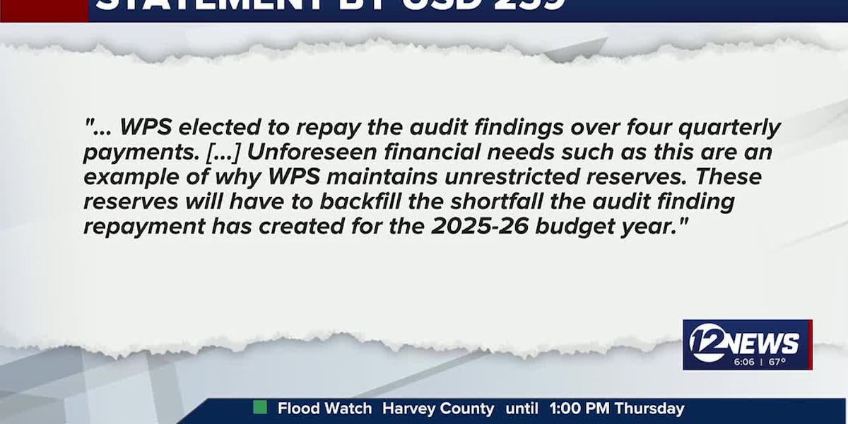 State error leads to $11M clawback from Kansas school districts