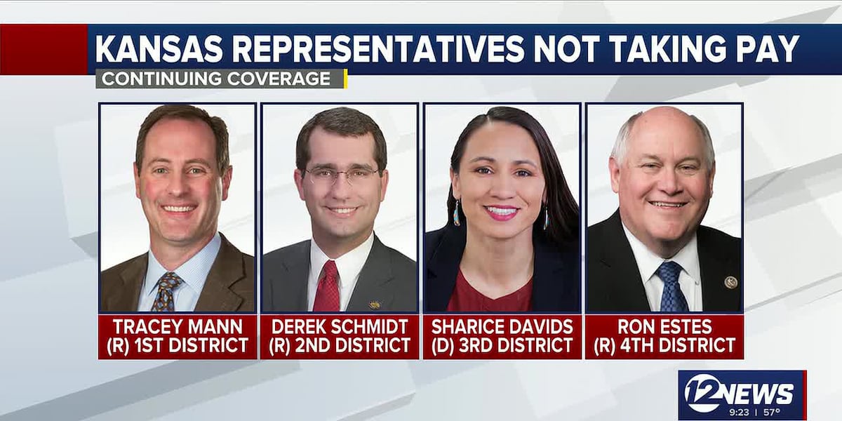 Kansas lawmakers rejecting pay during government shutdown